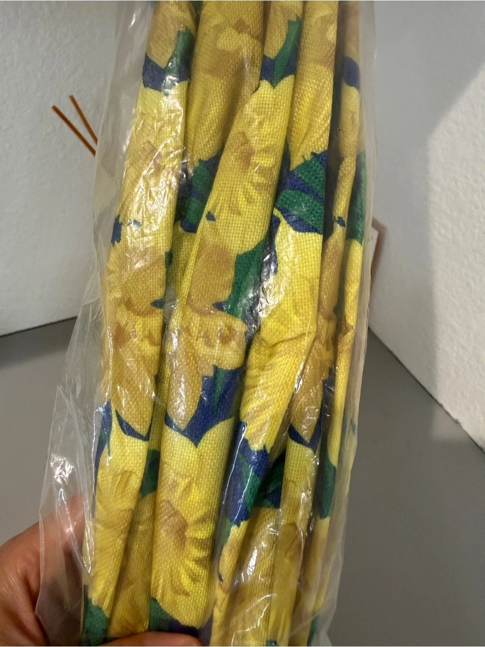 Evergreen Collapsible Balloon Spinner Daffodils And Checks Burlap New